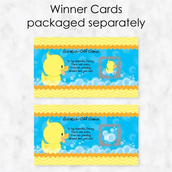 Big Dot of Happiness Ducky Duck - Baby Shower or Birthday Party Game Scratch Off Cards - 22 Count {4}