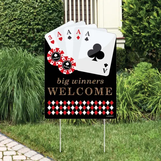 Big Dot of Happiness Las Vegas - Party Decorations - Casino Party Welcome Yard Sign {1}