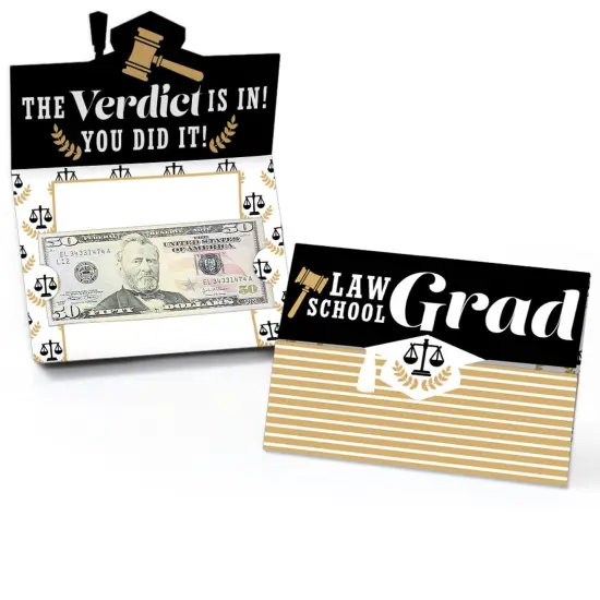 Big Dot of Happiness Law School Grad - Future Lawyer Graduation Party Money and Gift Card Holders - Set of 8 {1}