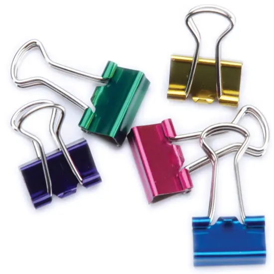 Baumgartens Mini Binder Clips .5" 12/Pkg-Assorted Colors {2}