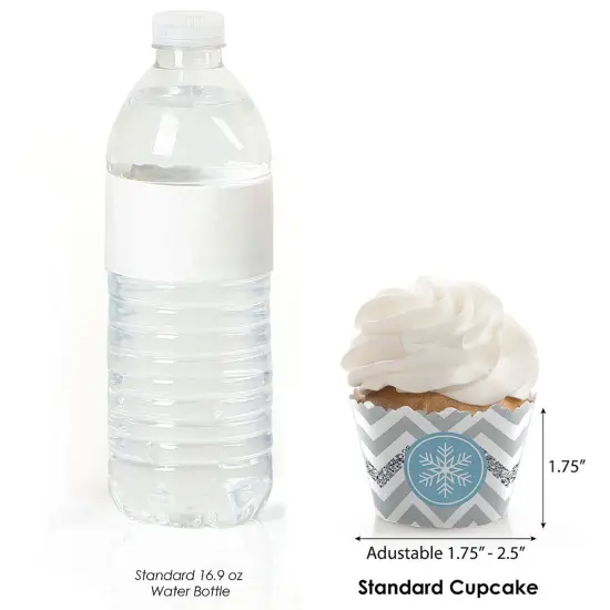 Big Dot of Happiness Winter Wonderland - Snowflake Holiday Party and Winter Wedding Decorations - Party Cupcake Wrappers - Set of 12 {4}