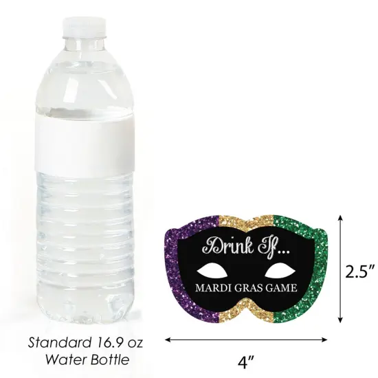 Big Dot of Happiness Drink If Game - Mardi Gras - Masquerade Party Game - 24 Count {4}