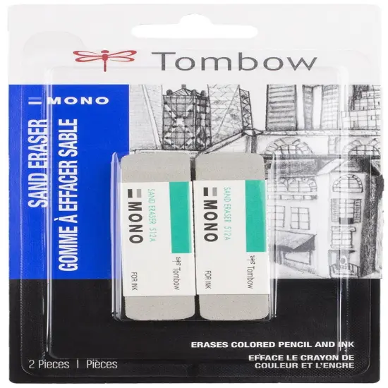 Tombow MONO Sand Eraser 2/Pkg-For Ink {1}