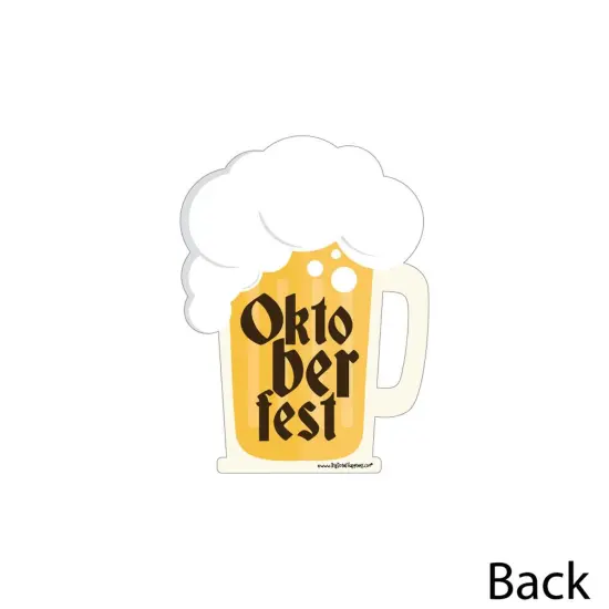 Big Dot of Happiness Oktoberfest - Beer Mug Decorations DIY Beer Festival Essentials - Set of 20 {4}
