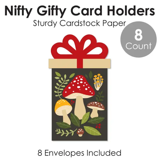 Big Dot of Happiness Wild Mushrooms - Red Toadstool Party Money and Gift Card Sleeves - Nifty Gifty Card Holders - Set of 8 {6}