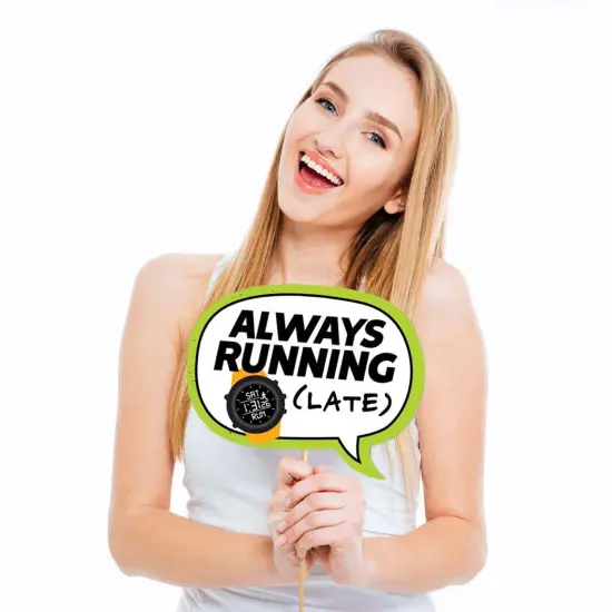 Big Dot of Happiness Funny Set the Pace - Running - Track, Cross Country or Marathon Party Photo Booth Props Kit - 10 Piece {3}