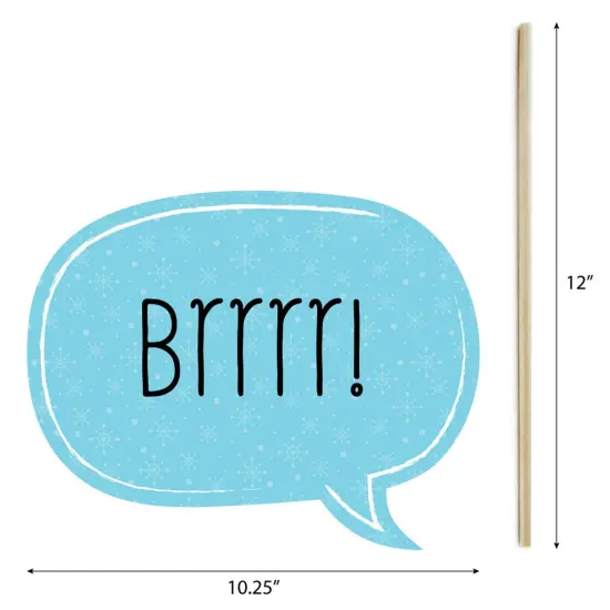 Big Dot of Happiness Winter Party - Photo Booth Props Kit - 20 Count {7}