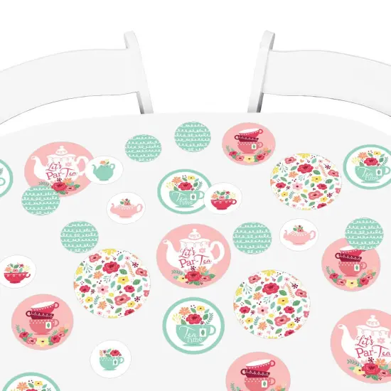 Big Dot of Happiness Floral Let's Par-Tea - Garden Tea Party Giant Circle Confetti - Party Decorations - Large Confetti 27 Count {7}