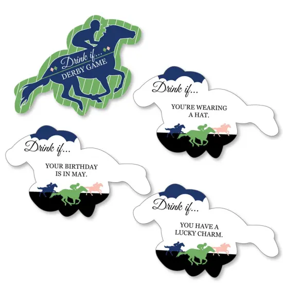 Big Dot of Happiness Drink If Game - Kentucky Horse Derby - Horse Race Party Game - 24 Count {1}