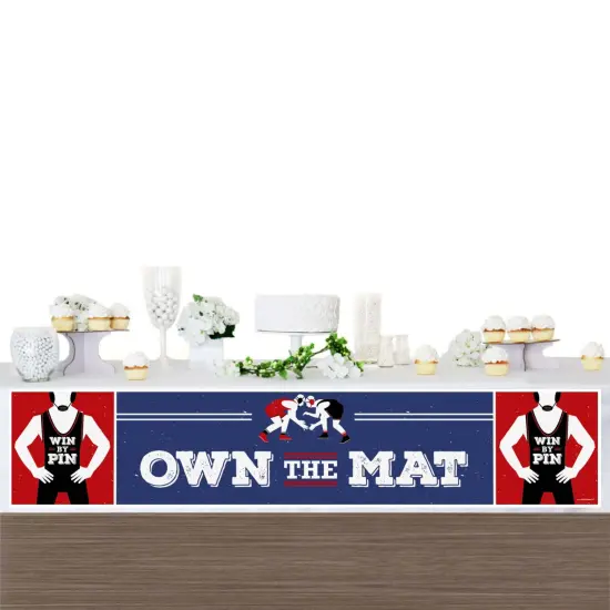 Big Dot of Happiness Own the Mat - Wrestling - Wrestler Party Decorations Party Banner {4}
