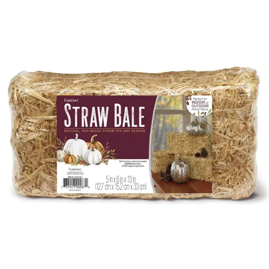 FloraCraft Decorative Straw Bale-5"x6"x13" {1}