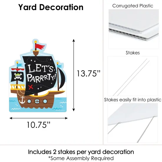 Big Dot of Happiness Pirate Ship Adventures - Outdoor Lawn Sign - Skull Birthday Party Yard Sign - 1 Piece {7}