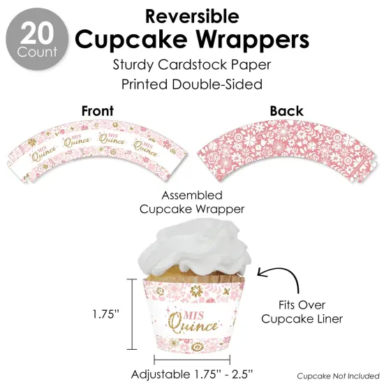 Big Dot of Happiness Mis Quince Anos - Quinceanera Sweet 15 Birthday Party Favors and Cupcake Kit - Fabulous Favor Party Pack - 100 Pieces {6}