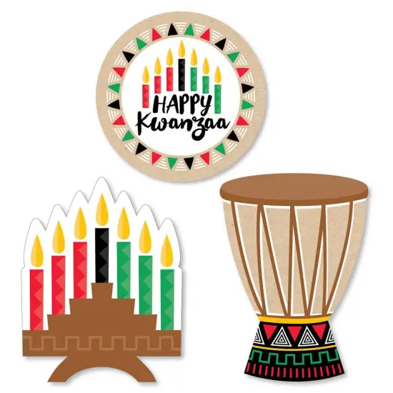 Big Dot of Happiness Happy Kwanzaa - Diy Shaped Holiday Party Cut-Outs - 24 Count {1}