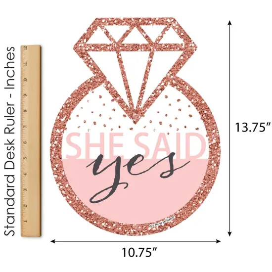 Big Dot of Happiness Bride Squad - Outdoor Lawn Sign - Rose Gold Bridal Shower or Bachelorette Party Yard Sign - 1 Piece {6}