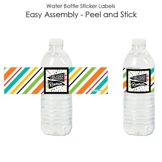 Big Dot of Happiness Still Got Class - High School Reunion Party Water Bottle Sticker Labels - Set of 20 {3}