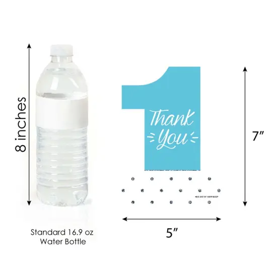 Big Dot of Happiness 1st Birthday Boy - Fun to be One - Shaped Thank You Cards - First Birthday Party Thank You Note Cards with Envelopes - Set of 12 {7}