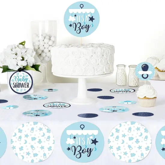Big Dot of Happiness It's a Boy - Blue Baby Shower Giant Circle Confetti - Party Decorations - Large Confetti 27 Count {6}
