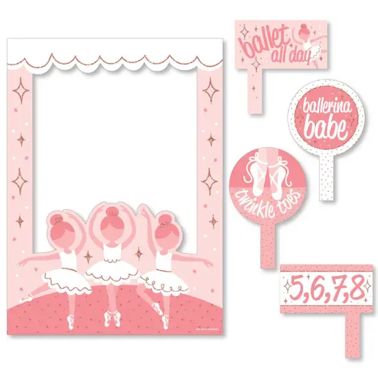 Big Dot of Happiness Tutu Cute Ballerina - Ballet Birthday Party or Baby Shower Selfie Photo Booth Picture Frame & Props - Printed on Sturdy Material {7}