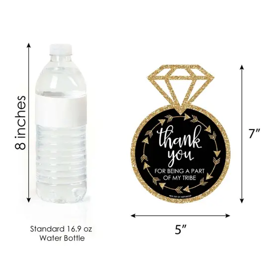 Big Dot of Happiness "Bride Tribe" - Shaped Thank You Cards - Bridal Shower or Bachelorette Party Thank You Note Cards with Envelopes - Set of 12 {7}