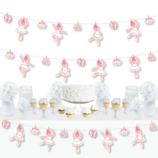 Big Dot of Happiness Tutu Cute Ballerina - Ballet Birthday Party or Baby Shower DIY Decorations - Clothespin Garland Banner - 44 Pieces {1}