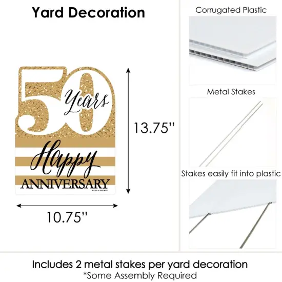 Big Dot of Happiness We Still Do - 50th Wedding Anniversary - Outdoor Lawn Sign - Anniversary Party Yard Sign - 1 Piece {7}