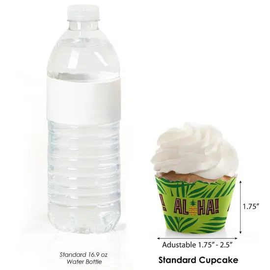 Big Dot of Happiness Tiki Luau - Tropical Hawaiian Summer Party Decorations - Party Cupcake Wrappers - Set of 12 {4}