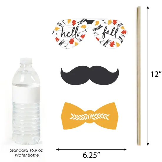 Big Dot of Happiness Fall Pumpkin - Halloween or Thanksgiving Party Photo Booth Props Kit - 20 Count {6}