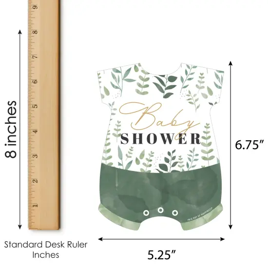 Big Dot of Happiness Boho Botanical Baby - Picture Bingo Cards and Markers - Greenery Baby Shower Shaped Bingo Game - Set of 18 {6}