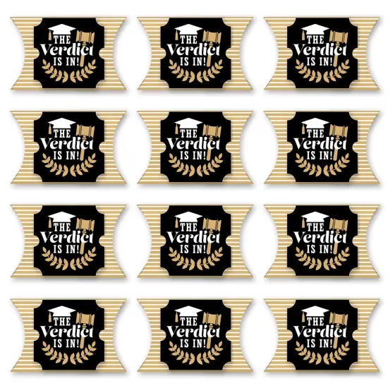 Big Dot of Happiness Law School Grad - Favor Gift Boxes - Future Lawyer Graduation Party Large Pillow Boxes - Set of 12 {6}
