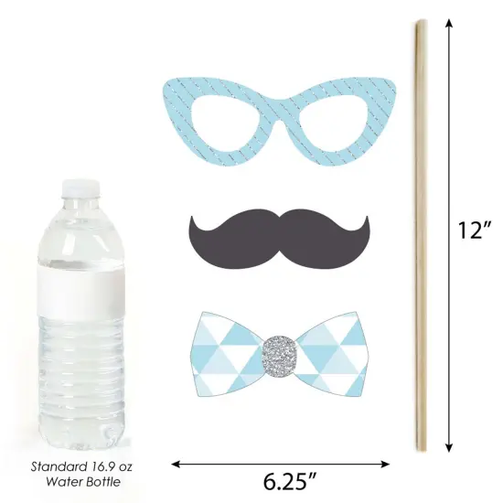 Big Dot of Happiness 1st Birthday Boy - Fun to be One - First Birthday Party Photo Booth Props Kit - 20 Count {6}
