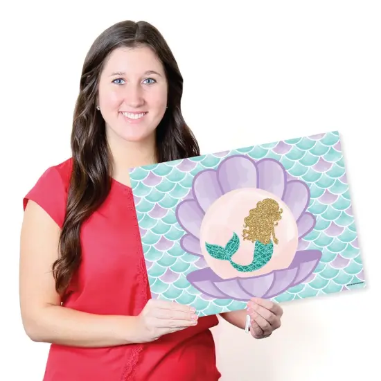 Big Dot of Happiness Let's Be Mermaids - Party Table Decorations - Baby Shower or Birthday Party Placemats - Set of 16 {7}