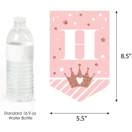 Big Dot of Happiness 1st Birthday Little Miss Onederful - Girl First Birthday Party Bunting Banner - Birthday Party Decorations - Happy Birthday {4}