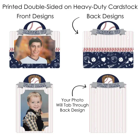 Big Dot of Happiness Batter Up - Baseball - Baby Shower or Birthday Party Picture Centerpiece Sticks - Photo Table Toppers - 15 Pieces {7}