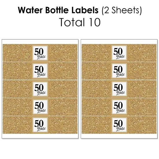 Big Dot of Happiness We Still Do - 50th Wedding Anniversary - Anniversary Party Decorations - Beverage Bar Kit - 34 Pieces {7}