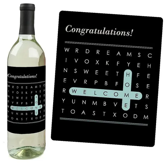 Big Dot of Happiness Home Sweet Home - Housewarming Gift for Women and Men - Wine Bottle Label Stickers - Set of 4 {6}