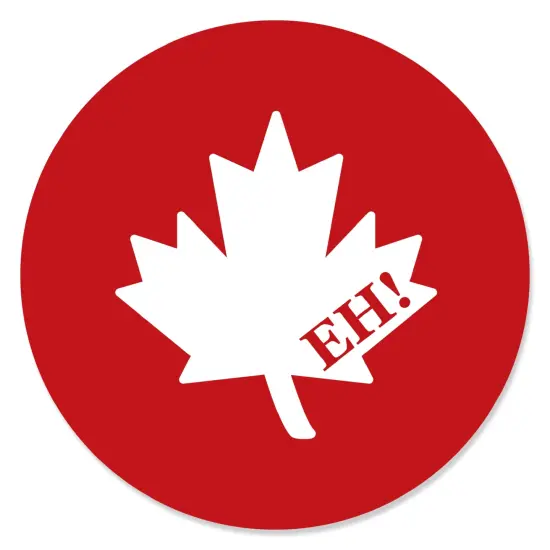 Big Dot of Happiness Canada Day - Canadian Party Circle Sticker Labels - 24 Count {1}