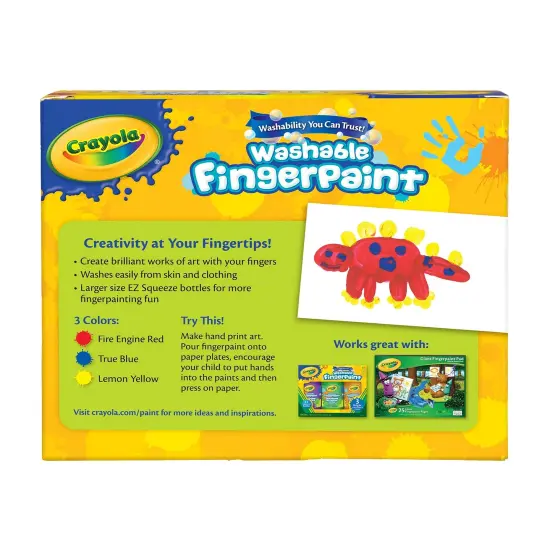 Crayola Washable Finger Paint 8oz 3/Pkg-Primary {3}