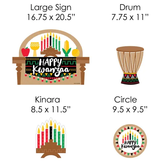 Big Dot of Happiness Happy Kwanzaa - Yard Sign and Outdoor Lawn Decorations - Party Holiday Yard Signs - Set of 8 {7}