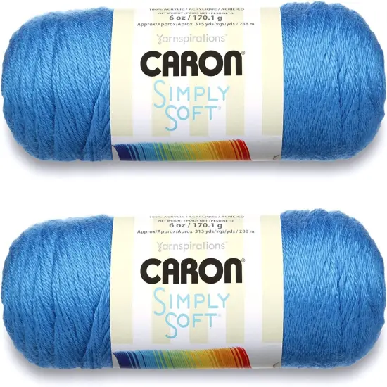 (Pack of 2) Caron Simply Soft Solids Yarn-Cobalt Blue {1}