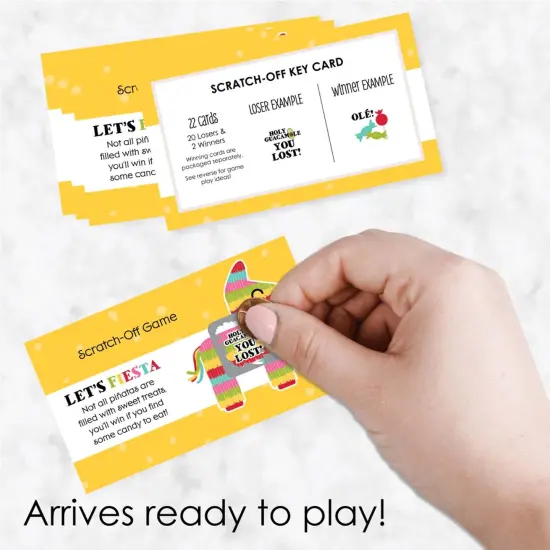 Big Dot of Happiness Let's Fiesta - Fiesta Party Game Scratch Off Cards - 22 Count {3}