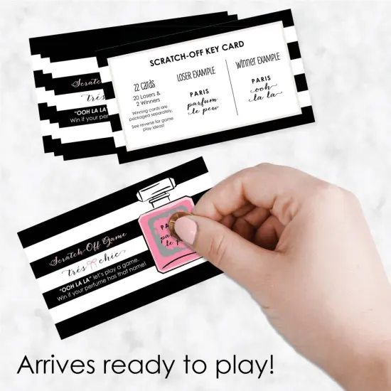 Big Dot of Happiness Paris, Ooh La La - Paris Themed Baby Shower or Birthday Party Game Scratch Off Cards - 22 Count {3}