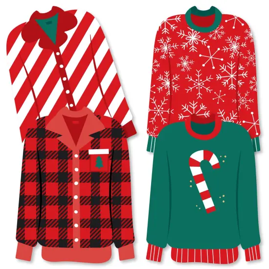 Big Dot of Happiness Christmas Pajamas - Decorations DIY Holiday Plaid PJ Party Essentials - Set of 20 {3}