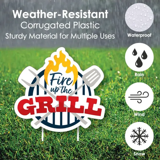 Big Dot of Happiness Fire Up the Grill - Lawn Decorations - Outdoor Summer BBQ Picnic Party Yard Decorations - 10 Piece {6}