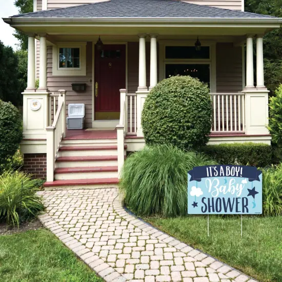Big Dot of Happiness It's a Boy - Blue Baby Shower Yard Sign Lawn Decorations - Party Yardy Sign {4}