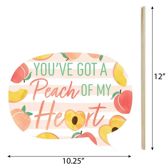 Big Dot of Happiness Funny Sweet as a Peach - Fruit Themed Baby Shower or Birthday Party Photo Booth Props Kit - 10 Piece {6}