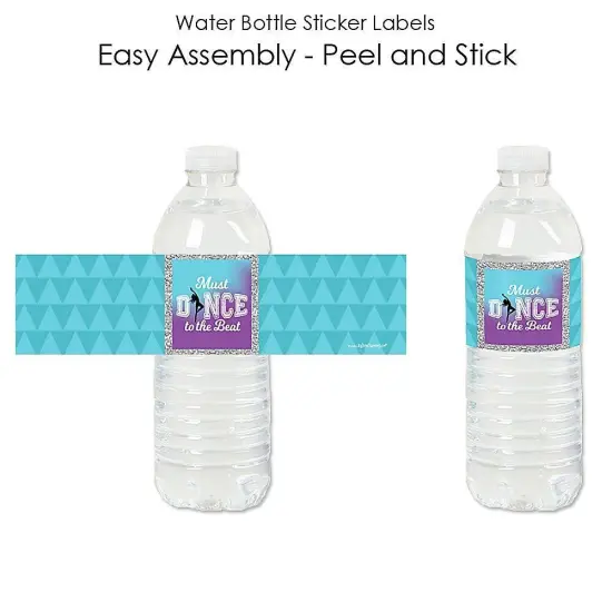 Big Dot of Happiness Must Dance to the Beat - Dance - Birthday Party or Dance Party Water Bottle Sticker Labels - Set of 20 {3}
