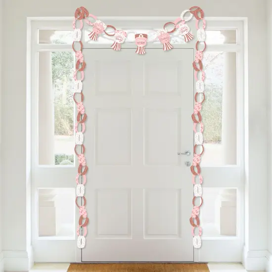 Big Dot of Happiness Pink Rose Gold Birthday - 90 Chain Links and 30 Paper Tassels Decoration Kit - Happy Birthday Party Paper Chains Garland - 21' {4}