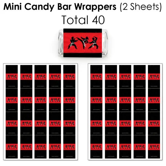 Big Dot of Happiness Karate Master - Martial Arts Birthday Party Candy Favor Sticker Kit - 304 Pc {4}