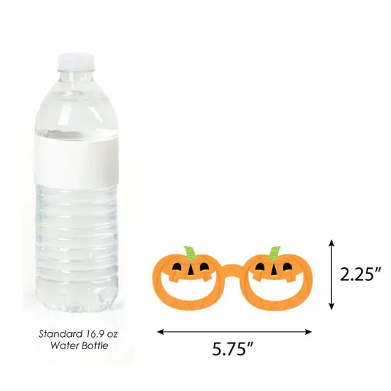 Big Dot of Happiness Jack-O'-Lantern Halloween Glasses and Masks - Paper Card Stock Kids Halloween Party Photo Booth Props Kit - 10 Count {6}